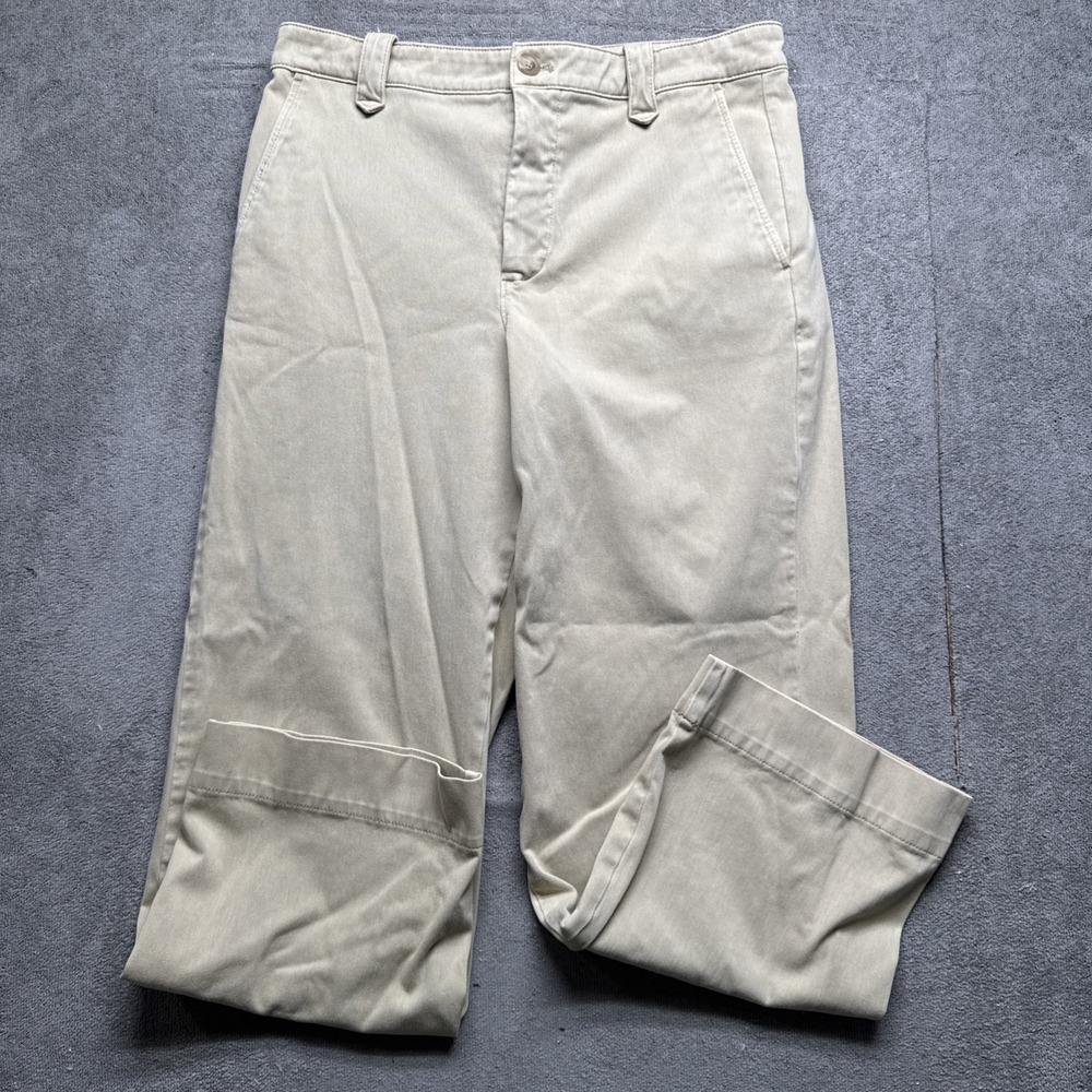 Faherty‎ Women's Beige Khaki Straight Leg Pants Size 10 Cotton Blend Chino Style